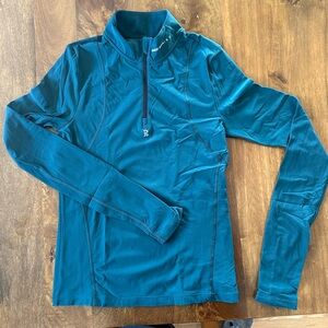 Bandit Running Brushed Stamina Half Zip Top - Small - Teal